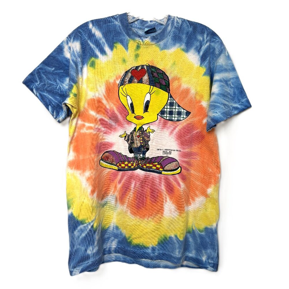 Warner Brothers 1995 Hip Hop Tweety Bird Freeze Tee Shirt VTG Sz L